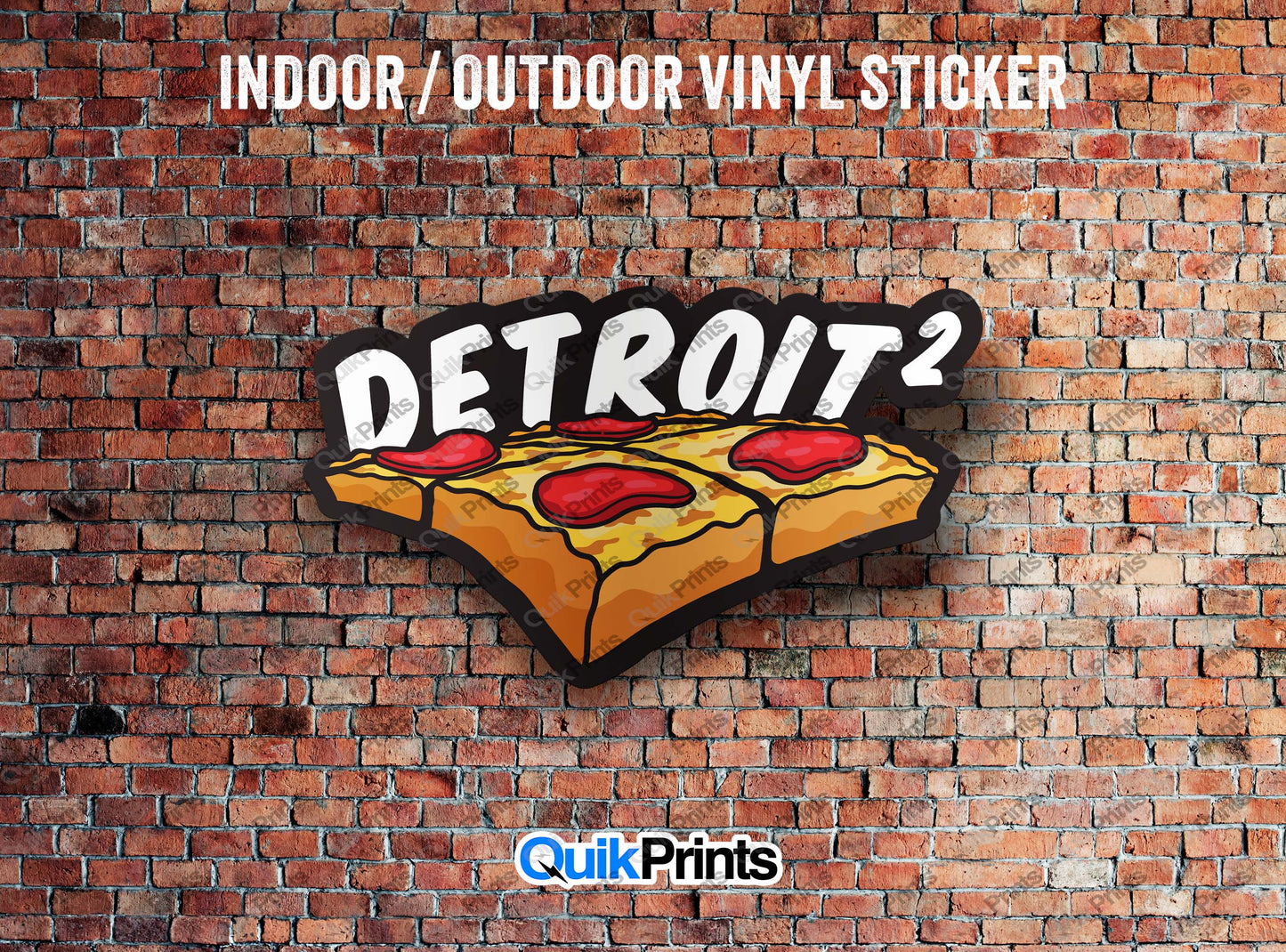Detroit Squared Pizza Sticker