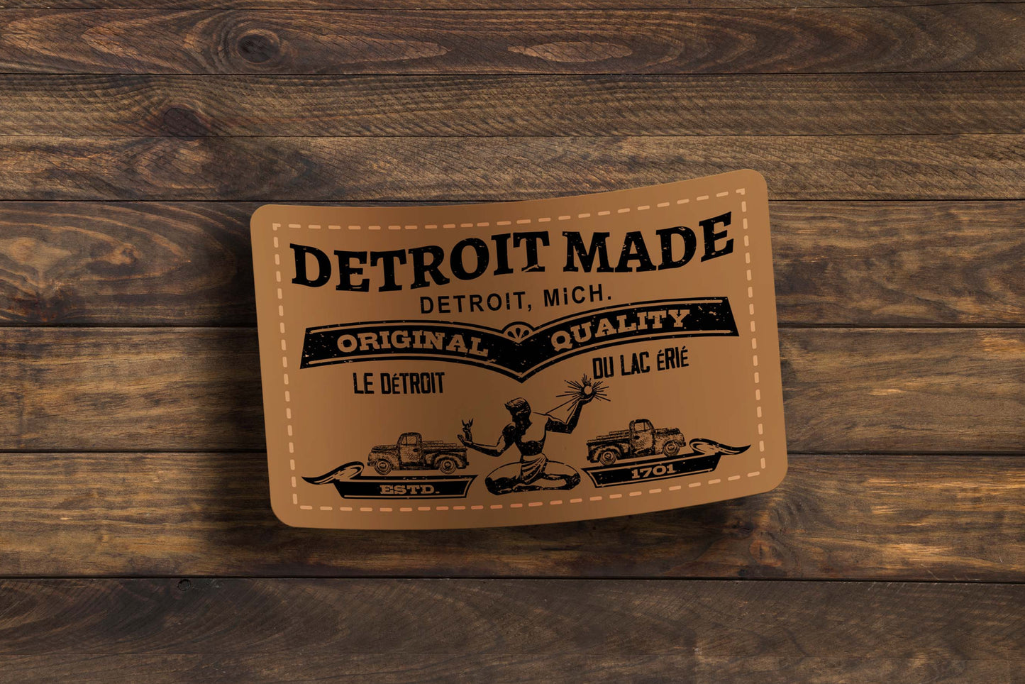 Detroit Made Denim Sticker