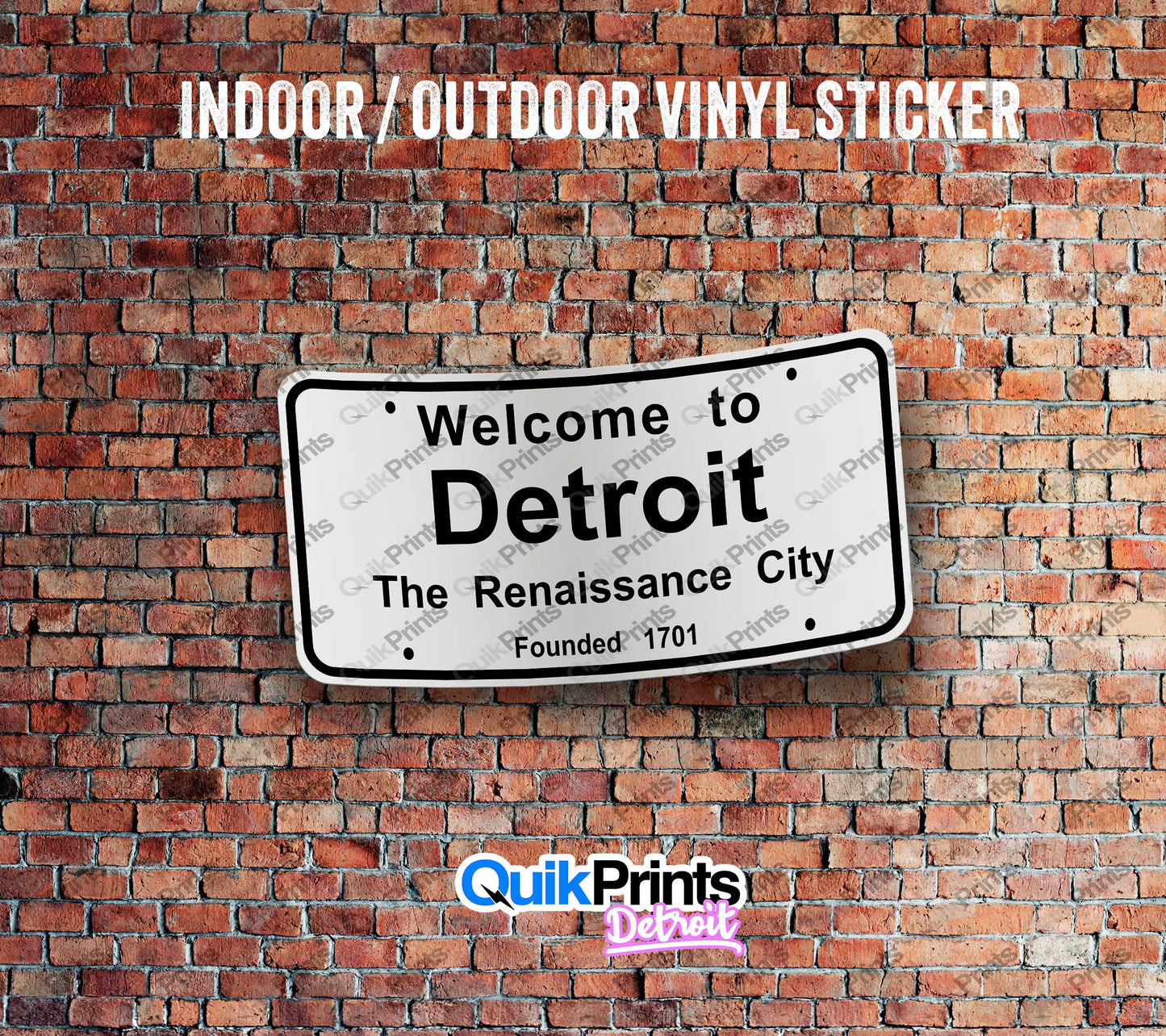 Welcome to Detroit Sign Sticker