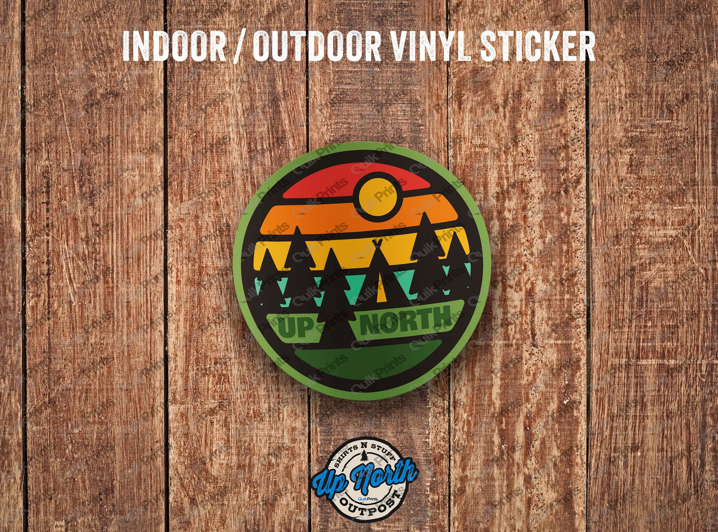 Up North Retro Sticker