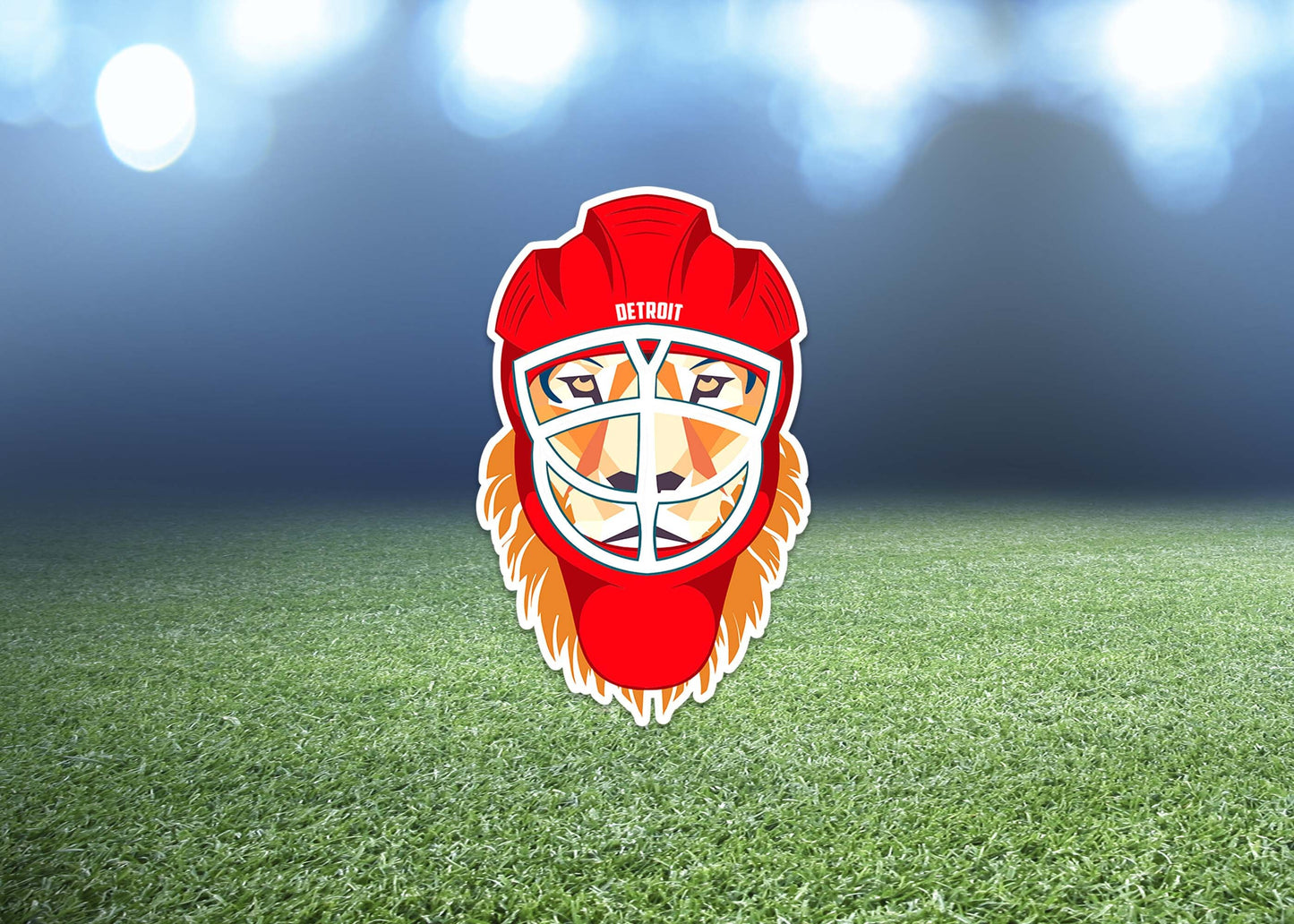 Hockey Goalie Lion Sticker