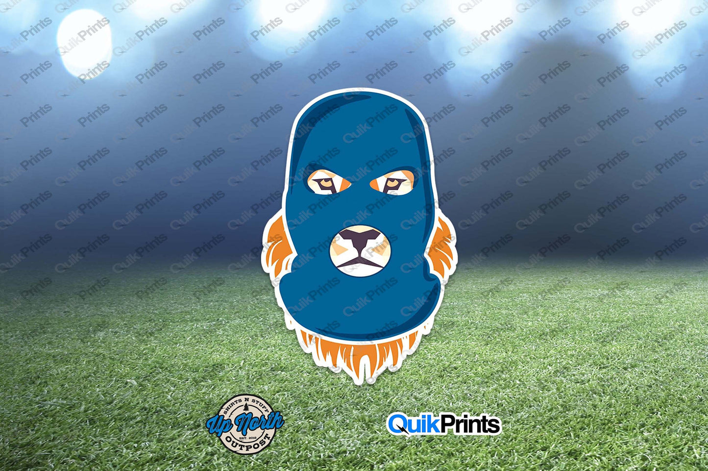 Lion Ski Mask Sticker