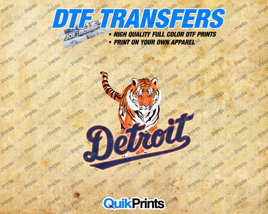 Detroit Tiger DTF Transfer