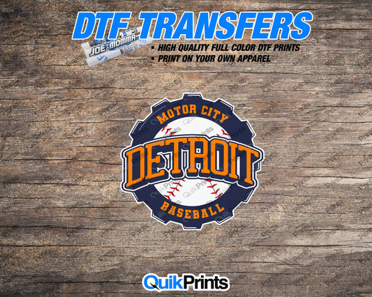 DTF Transfer - Motor City Baseball