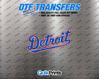 Detroit Script - Red White Blue