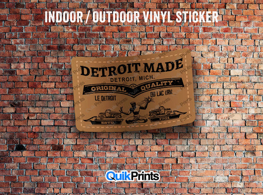 Detroit Made Denim Sticker