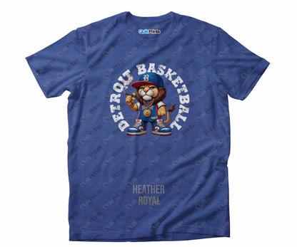 Detroit Basketball - Lion wearing Jersey