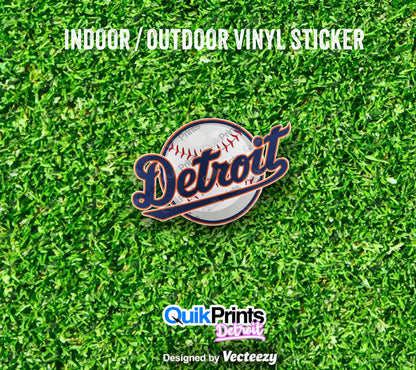 Detroit Baseball Sticker