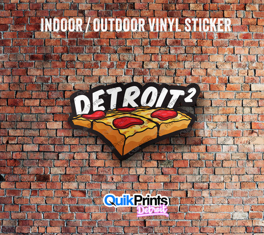 Detroit Squared Pizza Sticker