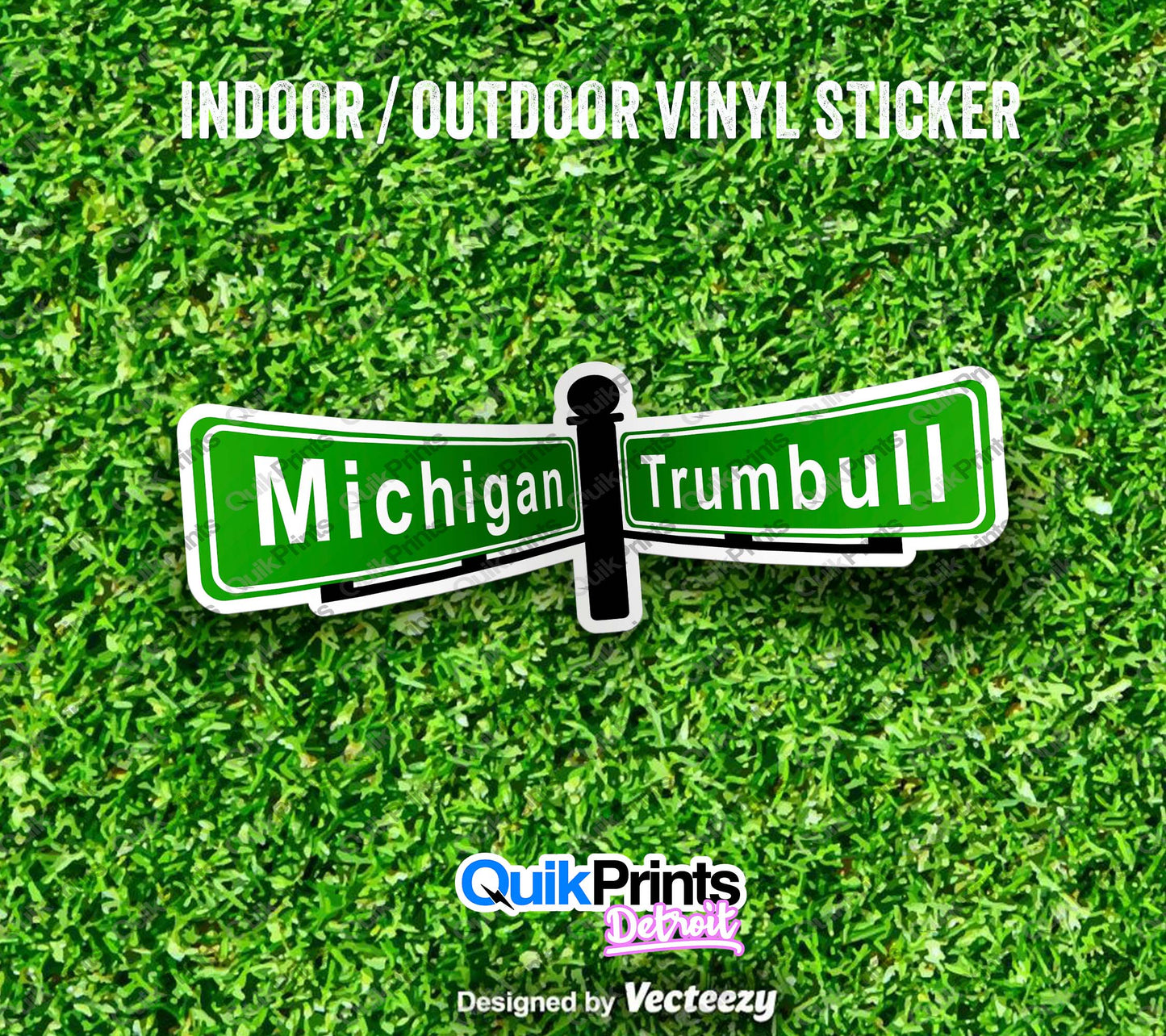 Michigan and Trumbull Sticker