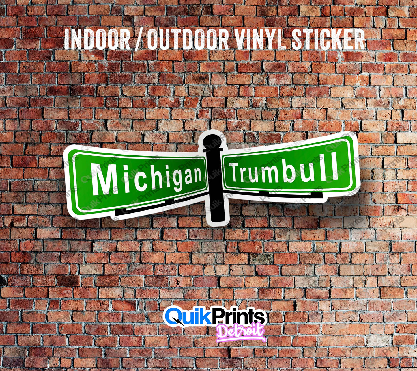 Michigan and Trumbull Sticker