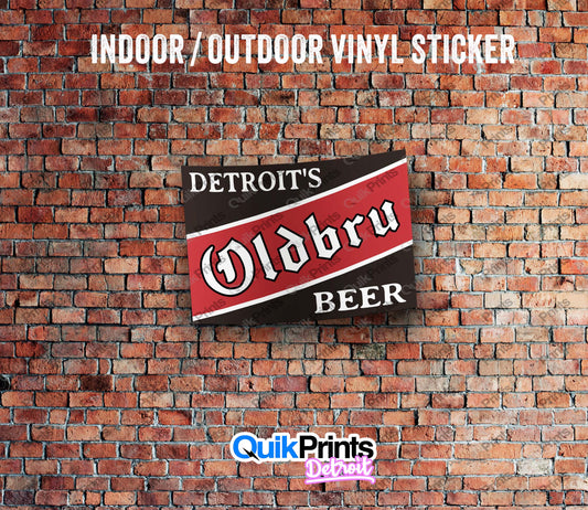 Detroit's Oldbru Beer Sticker