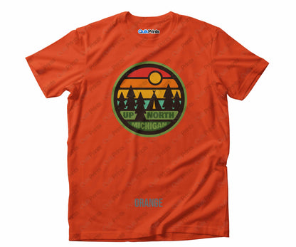 Up North Michigan Retro Sunset