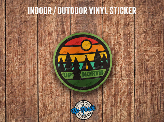 Up North Retro Sticker
